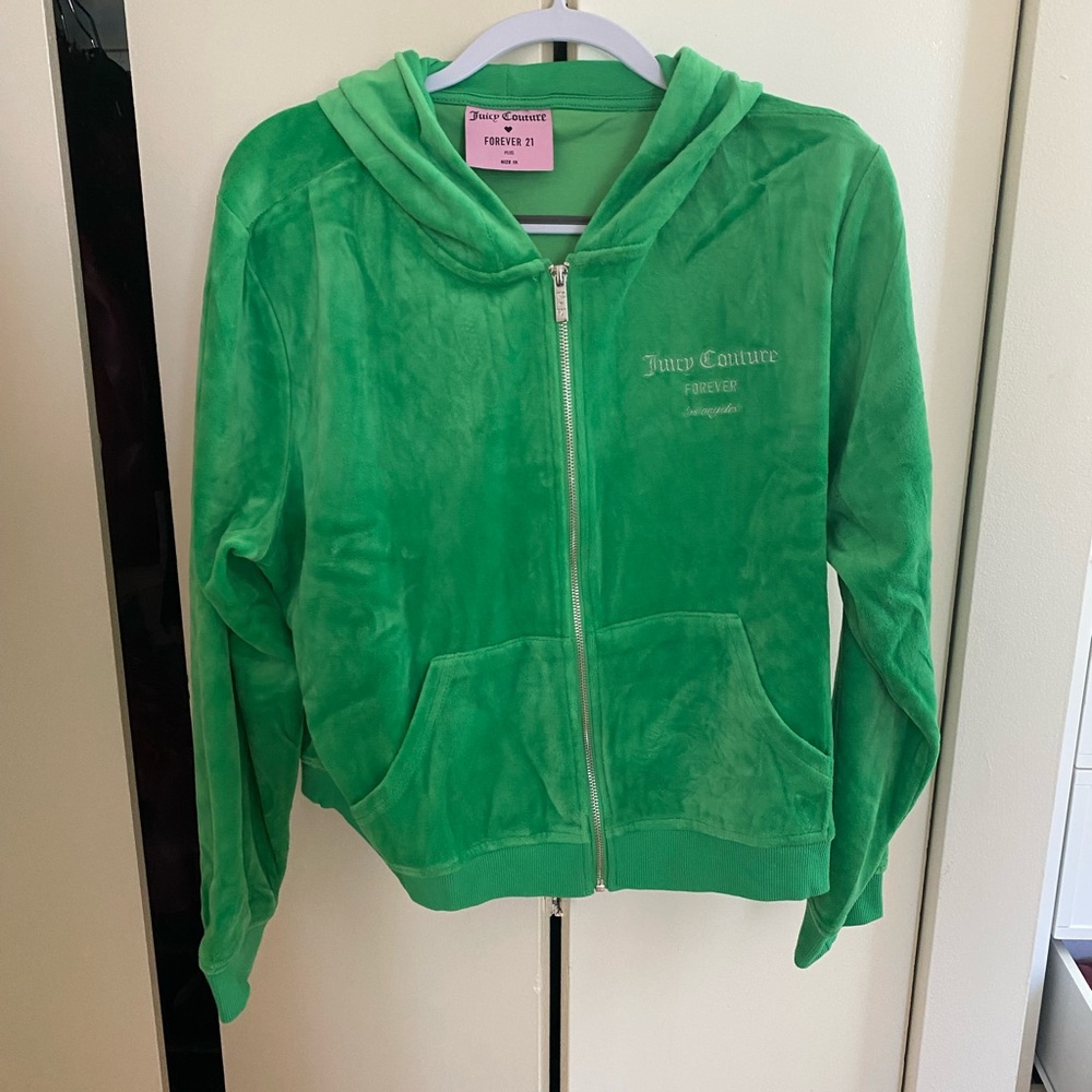 Juicy Couture x Forever 21 Vibrant Green Zip-Up Jacket